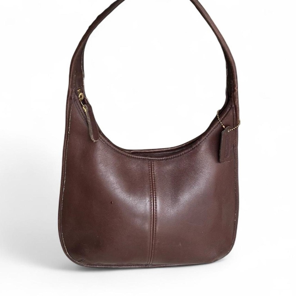 Coach Dark Brown Leather Shoulder Bag
